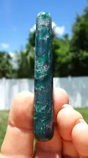 Super Green EMERALD Quartz Crystal Polished MASSAGE Wand Origin Brazil For Sale