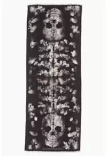 Alexander Mcqueen Skull Spine Jacquard Wool Scarf