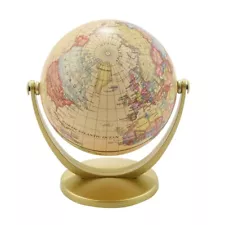 Antique Rotating World Globe Earth Antique Home Office Desktop Geography Study