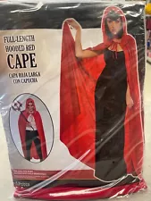 Full Length Hooded Red Cape Adult Standard