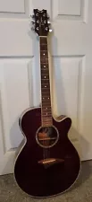 DEAN ACOUSTIC ELECTRIC GUITAR PE TPP With Digital Tuner Preamp Abalone Trim