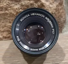 Vintage 1970's Konica Hexanon AR 50mm f1.7 Camera Lens, w/Lens Cap