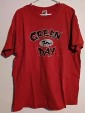 Green Day Vintage Y2K Tour T Shirt Red Chinese Dragon XL VG Fruit Of The Loom