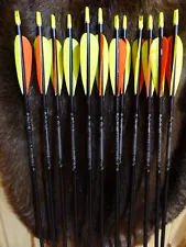 12 New Easton 400, (2117) Aluminum XX75 Gamegetter Feather Fletched Arrows