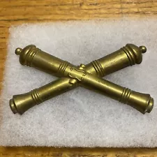 Original Non Dug Civil War Artillery Crossed Cannon Hat Pin US Confederate