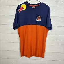 RED BULL KTM FACTORY RACING MOTOCROSS NAVY BLUE ORANGE SHORT SLEEVE TEE LARGE