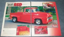 1956 Ford F-100 Custom Cab Big-Window Pickup RestoMod Article "Secret Red"