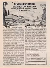 Deming New Mexico For Sale Half Acre $199 Vtg Magazine Real Estate Print Ad