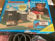 Vintage 1993 ERTL Farm Country Grain & Feed Set 73pcs ~Sealed Bags in Box~