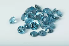 2mm Round Cut Natural London Blue Topaz loose Gemstone for sale 10 Pcs