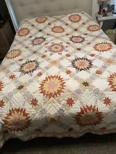 QUILT 103LX81W BEAUTIFUL STARS VINTAGE