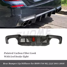 Carbon Fiber Rear Bumper Lip Diffuser for BMW F10 5 Series 535i M Sport 2011-16 (For: 2015 BMW 535i M Sport)