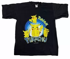 Vintage Official Pokémon Shirt 1999 Youth Large Nintendo Pikachu T Shirt Rare