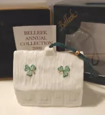 Belleek Porcelain Ornament! Irish "Quiet Man Cottage" 22nd Edition Perfect B3805