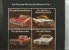 1968 Plymouth Sales Brochure w/ Fury, Satellite, Belvedere, Valiant, Barracuda