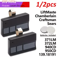 Sale For Sears Craftsman Garage Door Opener HBW2028 315mhz Remote Control purple