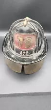 Vintage FDNY Cairns Leather n5a New Yorker Fire Helmet with Bourkes ** See Des**