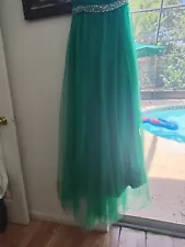 Sale Wow $1 Bid Mint New Cinderella Couture Emerald Gown Dress Sz 6.