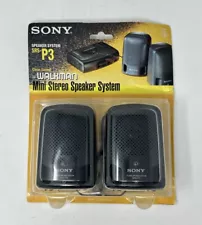 Vintage 1994 Sony Mini Stereo Speaker System SRS-P3 for Walkman NEW SEALED