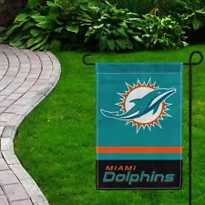 For Miami Dolphins Football Fans 12x18" Garden Flag Double Sided Yard Banner