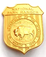 New ListingNice! Obsolete 24K HGE Gold Clad US Dept of Interior National Park Ranger Badge