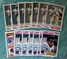 13 ) 1982 Topps Chuck Muncie Football Cards Lot Sale San Diego Chargers NFL RB