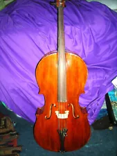 CLOSE OUT SALE! ELEGANT ANTIQUE 1928 FREDERICK GEISLER GERMAN CELLO 45X15X12X5