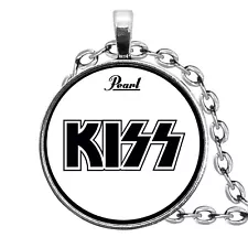 KISS Bass Drum Head Necklace Key Ring Cufflinks Tie Clip Ring Earrings Jewelry