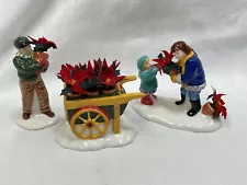 Dept 56 Snow Village Poinsettias For Sale 54861 Original Box & Styrofoam EUC