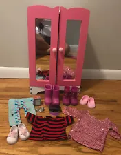 Kid Kraft Wardrobe/storage/armoire Cabinet For 18” Doll American Girl w/shoes