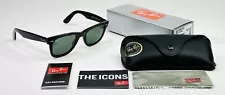 Ray-Ban Wayfarer RB2140 901 Black Frame With Green Lens