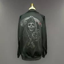 sons of anarchy Cast & Crew Black Grim Reaper Zip Up Jacket XL