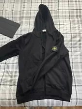 stone island zip hoodie