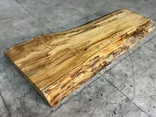 Live Edge Spalted Maple Wood Slab / Maple Shelf / Kiln Dried Material / Wormy