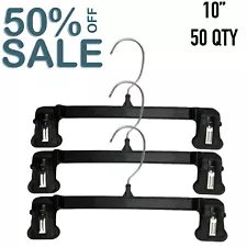 Black Clothes Hangers 10" For Pants - 50 Qty *SALE* 50% OFF (IT#34)