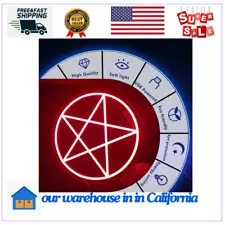 Satanic Pentagram Neon Signs for Wall Decor Dimmable LED Inverted SALE OFF