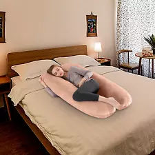 U-Shaped Pregnancy Pillow with Cooling Cover for Ultimate Comfort