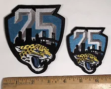 Lot Of 2 Jacksonville Jaguars Iron On Logo Patches NFL Football 25 Years