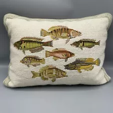 Needlepoint Fish Pillow