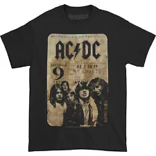 Men's AC/DC Concert Ticket Slim Fit T-shirt XXX-Large Black