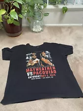 Floyd Mayweather Vs Manny Pacquiao 2015 T-Shirt Size 3XL Black Promo Boxing T