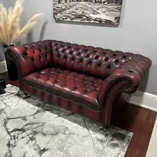 Faux Leather Chesterfield Couch