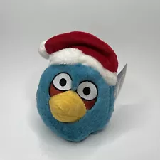 Angry Birds Blue Bird In Santa Hat Plush 5” Stuffed Animal 2011 Commonwealth