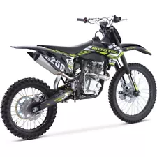 MotoTec X5 250cc 4-Stroke 16HP Gas Dirt Bike | Black motor cross sport Adult