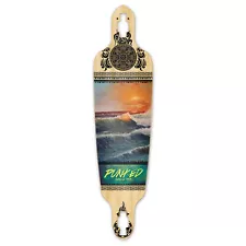 Yocaher Drop Through Longboard Deck - Wave Scene (DECK ONLY)