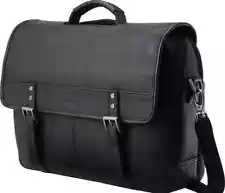 Samsonite Classic Genuine Leather Flapover Briefcase Bag One Size Black Travel