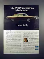 1972 Plymouth Fury Gran Coupe Car Ad - Built to Last