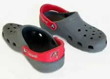 Tampa Bay Buccaneers Bucs Gray & Red Crocs Shoes NFL Small W 6-7 M 4-6