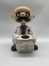 Vintage Ceramic Bobble Buddy Doctor For What's Ailing You Bank Figure Pen Holder