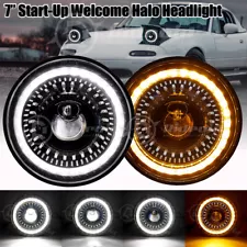 7"Inch Start-Up Halo LED Headlights DRL Projector for 90-97 Mazda NA Miata MX5